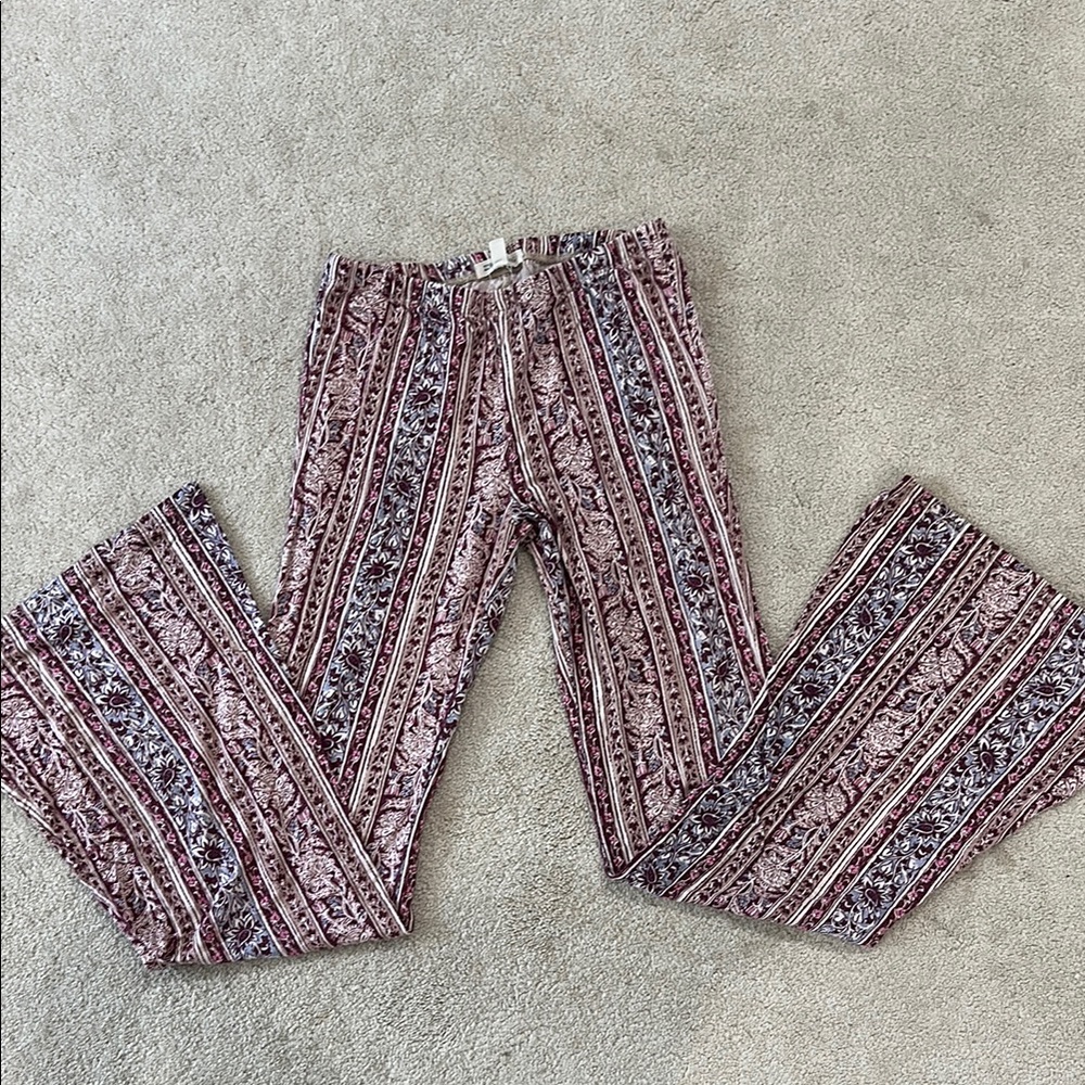 Billabong Striped Floral Patterned Flare Leggings